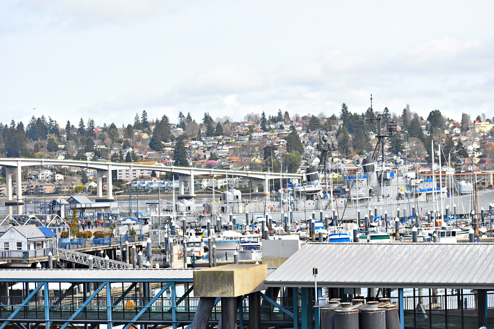 Boats by the ferry terminal